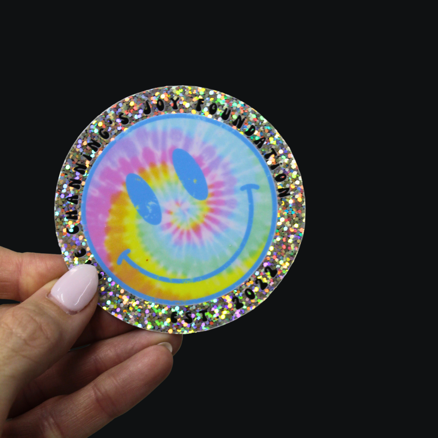 Tie Dye Glitter Sticker