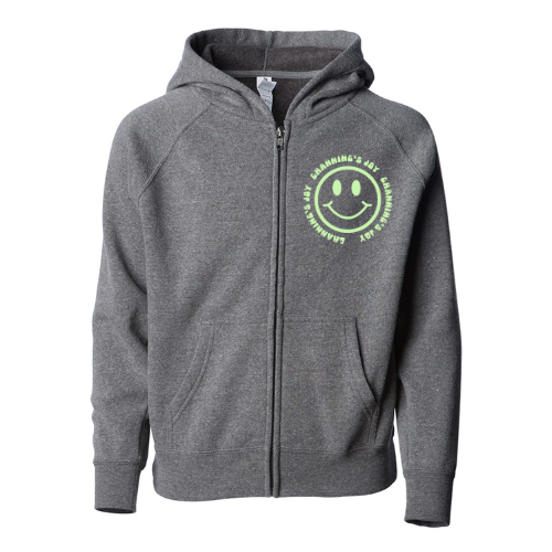 Kids Zip-Up Grey Hoodie – Channing's Joy