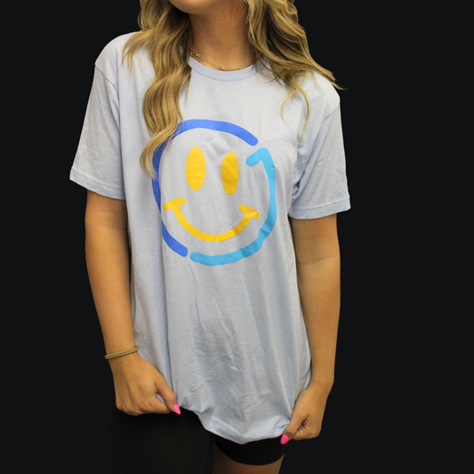 CJ Smiley Short Sleeve Tee - Light Blue