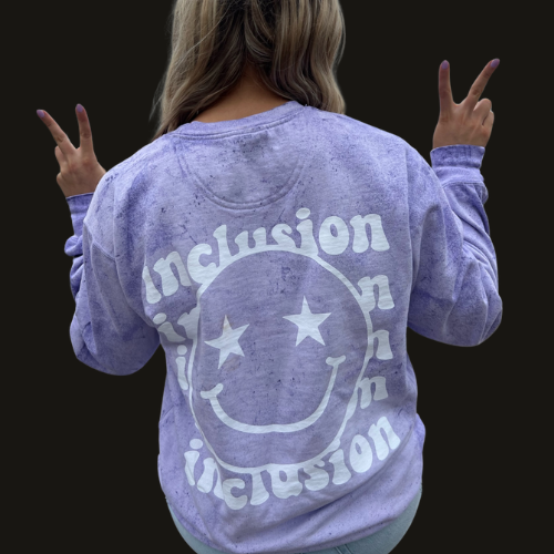 Adult Inclusion Crewneck - Tie Dye Lilac