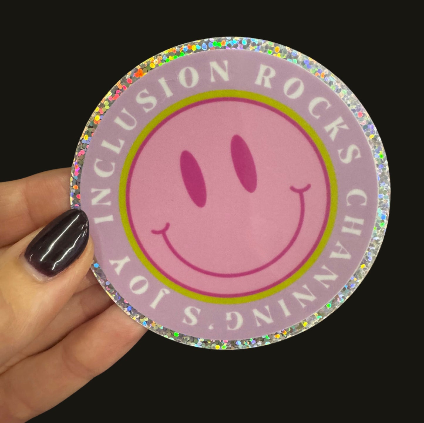 Inclusion Rocks Glitter Sticker